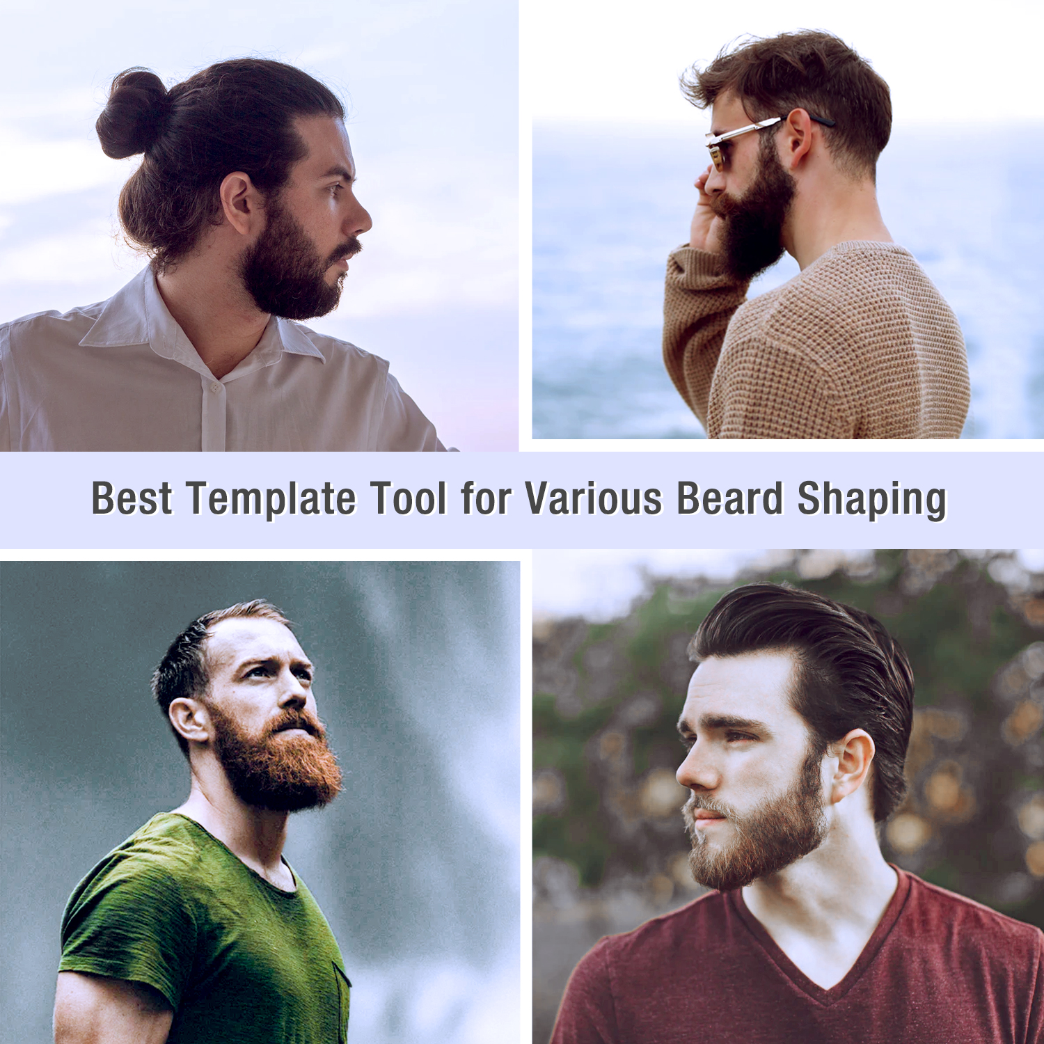 Housmile Beard Shaping Template All in One Beard Styling Tool for Men